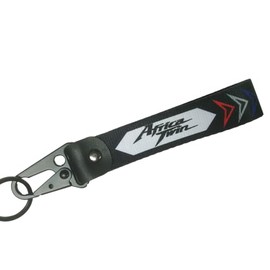 Decal Story Motorcycle Metal Key Holder Chain Tag With Stamp Logo Nylon Rope Compatible With Honda CRF1000L CRF1100L Africa Twin, Black, Free