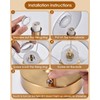 Cordless Table Lamp Rechargeable Touch Gold Mini Small Lamp Adjustable