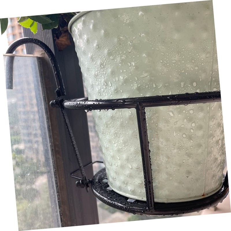 Levemolo Balcony Hanging Planter Baskets Durable Metal Railing Planter Stand