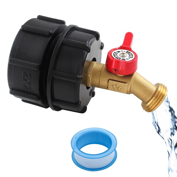 Rierdge 275-330 Gallon IBC Tote Tank Adapter 2” Fine Thread,