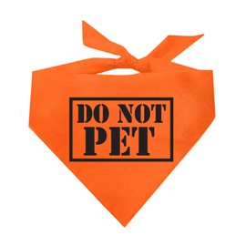 Do Not Pet Dog Bandana (Orange, OS 837)