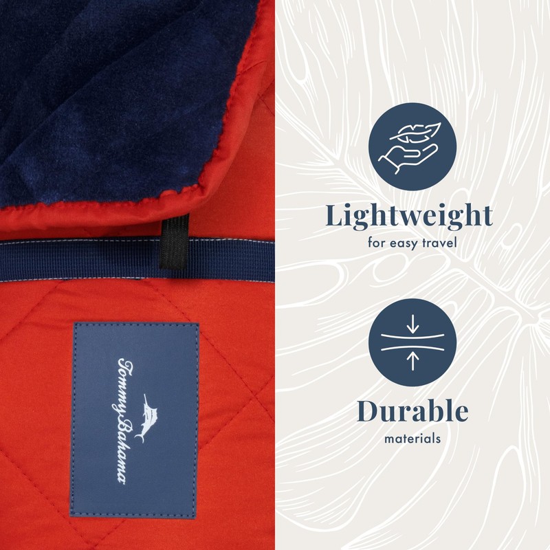 Tommy Bahama Outdoor Waterproof Picnic Blanket with Patriotic USA Design