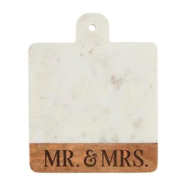 Mud Pie Small Mrs Marble Board, 9 1/2" x 7 3/4", White