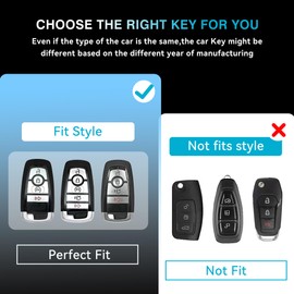 MAIKER Key Fob Cover for Ford Bronco 2021-2024 Metal Key Protective Case with Keychain Full Protection Key Fob Case Compatible with Ford Bronco 2021 2022 2023 2024