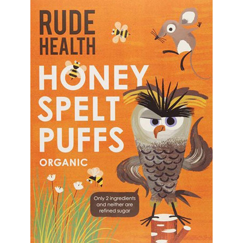 Rude/H Organic Honey Spelt Puffs [175g] (Pack of 2)