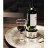 EDZARD Derby Heavy Silver Plated Bottle Coaster with Wooden Base