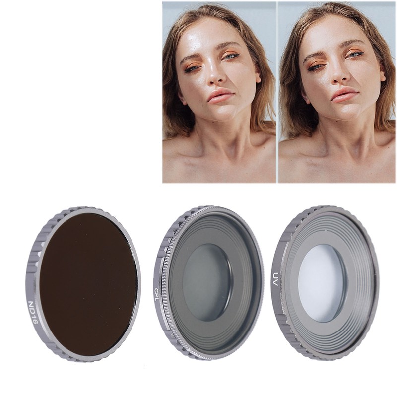 3pcs Camera ND Filter Kit UV CPL ND16 Action Camera