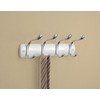 Mdesign Steel Hook Wall Mounted Coat Rack with 4 Double