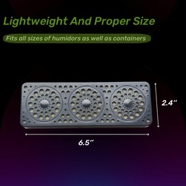ZrCoin Cigar Humidifier,2-Pack Black Rectangle Humidifier,Cigar Humidor Humidifiers, Triple Window Humidifier,Increased Humidity Keep Fresh