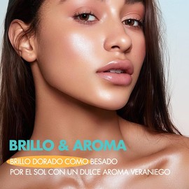 Iluminador Corporal en Barra con Aroma Tropical 10g Sun-Kissed Glow con Coco y Vitamina E Brillo Natural para Cuerpo y Rostro (01 Soft Champagne（Champagne Suave）)