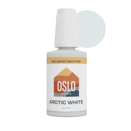 Oslo Home Porcelain + Appliance Touch Up Paint, Arctic White, 1oz, High-Gloss, w/Brush in Bottle, for Appliances