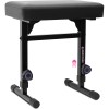 Liquid Stands Adjustable Piano Bench Stool – Black PU Leather