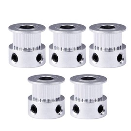 Saiper 5pcs GT2 20 Teeth 6.35mm Bore Timing Pulley Aluminum Synchronous Wheel for 6mm Belt, Compatible with RepRap 3D Printer Prusa i3