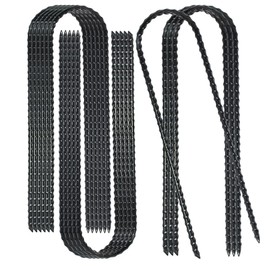 10-Inch Trampoline Wind Stakes U Shaped Rebar Ground Stakes Ground Anchors for Trampoline Security, Swing Set, Camping, Fences, Hoses and More (20, Black)