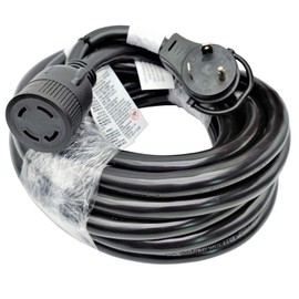 Parkworld 885446 NEMA TT-30P to L14-30R Adapter Cord, RV 30A TT-30 Male Plug with Handle to Generator 30A 4-Prong L14-30 Female Receptacle (36 Foot)