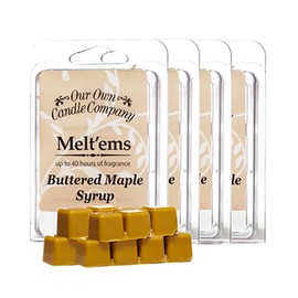 Our Own Candle Company Premium Wax Melt, Buttered Maple Syrup Scent, 6 Cubes, 2.4 oz (4 Pack)