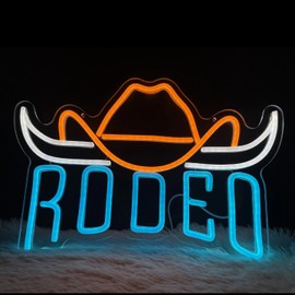 Texas Neon Sign Cowboy Light Signs for Wall Decor LED Rodeo Lights up Signs for Man Cave Bar Pub Bedroom Neon Western Signs Gift for Men Boys Birthday Wall Art