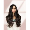 QUEENTAS 24 Inch Long Brown Wigs for Women with Highlights