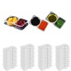 40-Count Reusable Plastic Condiment Double Compartment Snack & Sauce with