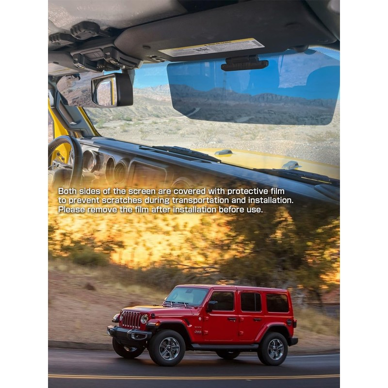 AZUTO Sun Visor Right Side Only Compatible with Jeep Wrangler
