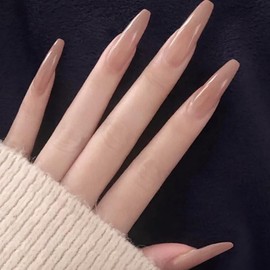 BHIDENAW Nail Tips, 24 Pieces, Nail Tips, Short, Autumn, Winter, Popular, Japanese Style, Cute, Simple, Stylish, Coming of Age Ceremonies, School Entrance Ceremonies, Graduation Ceremonies, Weddings,