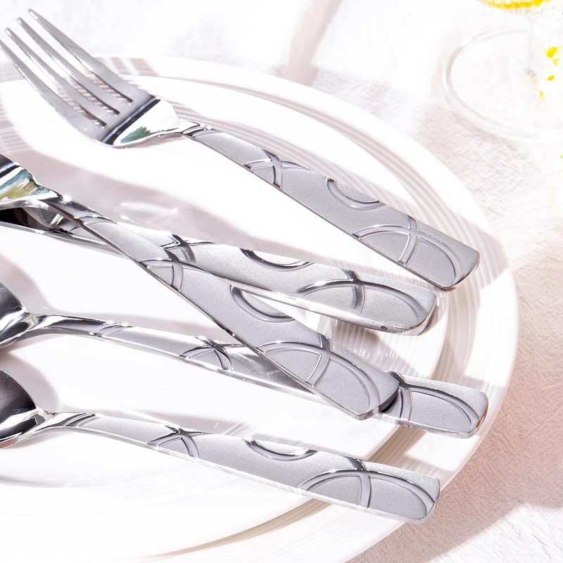 HIKAA Gift Wrap Silverware Set Stainless Steel Flatware Set for