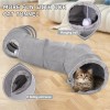Tailtastic S-2-Way Cat Tunnel - 59x10in, Collapsible Play Tunnel, 2