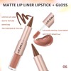 MiaSarah Lip Liner Gloss Lip Combo Sets Kit,Nude Brown Lip