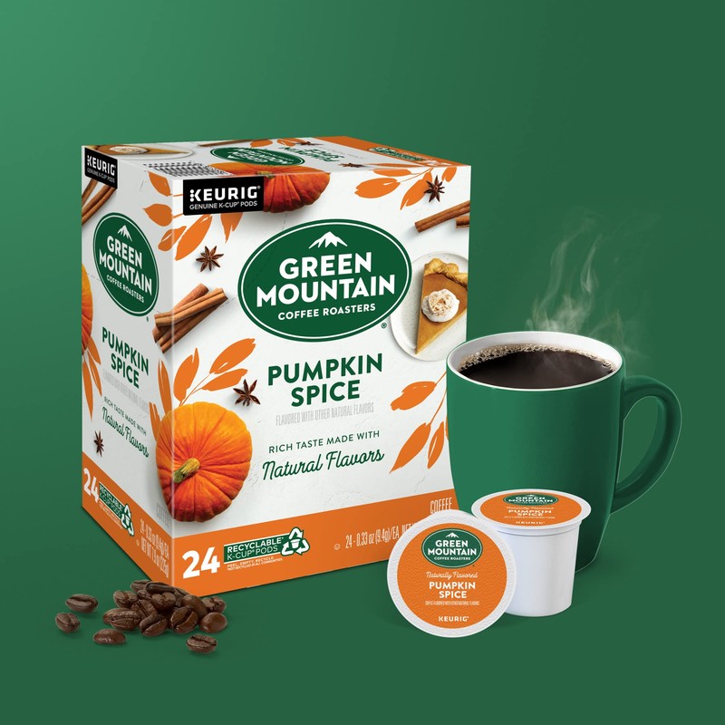 Green Mountain Coffee Roasters Pumpkin Spice Coffee, Keurig Single-Serve K-Cup