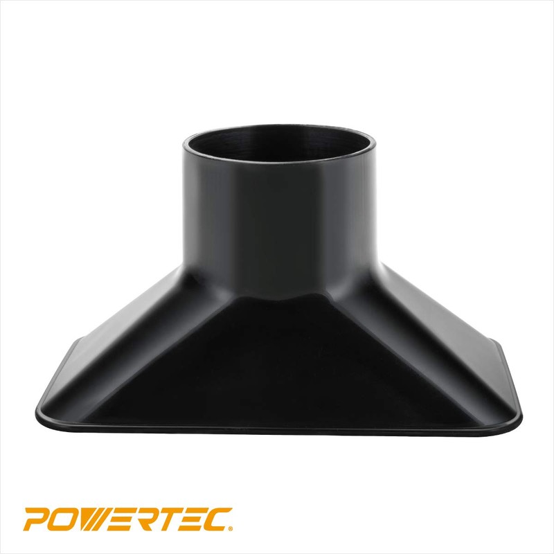 POWERTEC 70204 Dust Collection Rectangular Hood Nozzle for 2-1/2” Dust