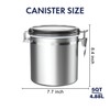 ENLOY 165oz Stainless Steel Airtight Canister for Kitchen, Large Flour
