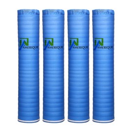 AMERIQUE 800SQFT 4TH Generation Blue 1.5MM Thick Flooring Underlayment Padding 3-in-1 Heavy Duty Foam with Tape & Vapor Barrier
