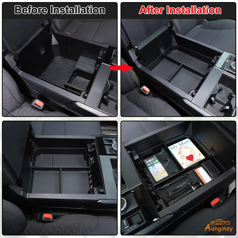 Aunginsy Armrest Box Storage Box Compatible with Toyota Tundra 2022-2024