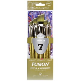 Royal and Langnickel Fusion Angular Brush Set (Pack of 7)