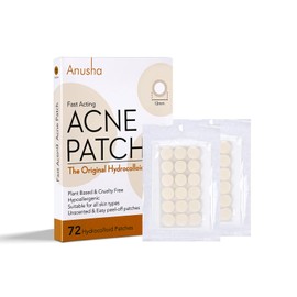 72 Hydrocolloid Patches 12 mm Pimple Patches Acne Patch Spot Treatment Stickers for Face and Body - Fast Acting Plant Based & Cruelty Free Acne Patches Suitable for all Skin Types