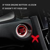 TOMALL Car Engine Start Button Cover Aluminum Push Start Button