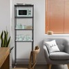 Huwena 4 Tier Mini Fridge Shelf Microwave Stand Over Height