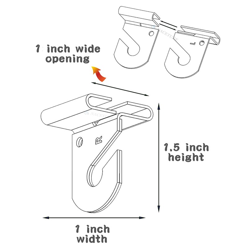 Drop Ceiling Hook for Hanging – 15 Pack Ceiling Decorations