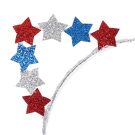Dzrige Patriotic Star Headbands 4th of July Headpiece Star Hair Accessories for Independence Day Celebration Party Supplies Photo Props Decoration