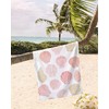 DVFDBHSV Coastal Pink Seashell Beach Towel 30x60 Inch, Summer Ocean
