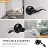 KNOBWELL 5 Pack Black Door Knobs Privacy Door Handles, Interior