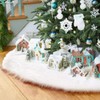 Steppiano Christmas Tree Skirt, Fur, Hidden Foot, Diameter 30.7/35.4/48.0 inches