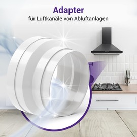 Vioks.pro Air Conditioning Exhaust Hose Adapter 150 mm / 125 mm - Reducer Exhaust Hose 150 mm - Connector Ventilation Pipe Extractor / Air Conditioner