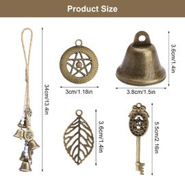 Wind Chimes for Outdoor Hanging Witch Bells Garden Wind Chime Metal Blessing Bell for Porch Garden Window Decoration Gift