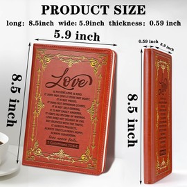 Love Is Patient Love Is Kind 1 Corinthians 13 Gift Scripture Journal Notebook Religious Christian Gift Inspirational Gift Bible Verse Gift Multi color Journal,1 Pack (Brown),(Love Patient-Brown)