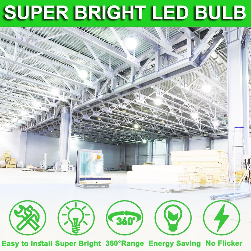 2 Pack 1000W Equivalent Led Corn Light Bulb, 10000 Lumen