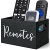 VACONICO Remote Control Holder, Wooden TV Remote Holder for Table,