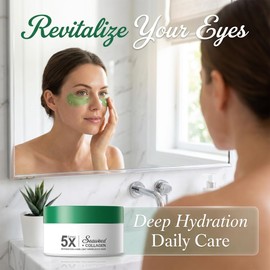 YiJiaBa 80 Pairs Hydrogel Under Eye Patches & Cooling Mask - Intense Collagen & Hyaluronic Acid Moisture Lock for Dark Circles | Overnight Recovery & Smoothing