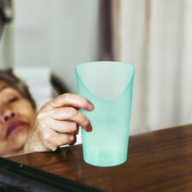 Ipetboom Nosey Cups Cut Out Drinking Cup Dysphagia Cup Hospital Cups for Adults Elderly Disabled Hospital Patients