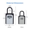ZHEGE Key Safe with Shackle, Portable Key Safe Padlock (Free